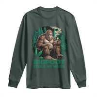 Funny Sasquatch Marijuana Long Sleeve Shirt Bigfoot Stole My Weed Vintage 420