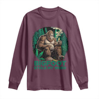 Funny Sasquatch Marijuana Long Sleeve Shirt Bigfoot Stole My Weed Vintage 420