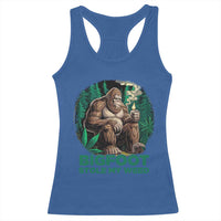 Funny Sasquatch Marijuana Racerback Tank Top Bigfoot Stole My Weed Vintage 420