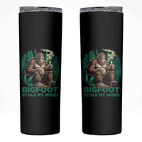 Funny Sasquatch Marijuana Skinny Tumbler Bigfoot Stole My Weed Vintage 420