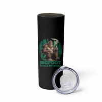 Funny Sasquatch Marijuana Skinny Tumbler Bigfoot Stole My Weed Vintage 420
