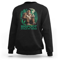 Funny Sasquatch Marijuana Sweatshirt Bigfoot Stole My Weed Vintage 420