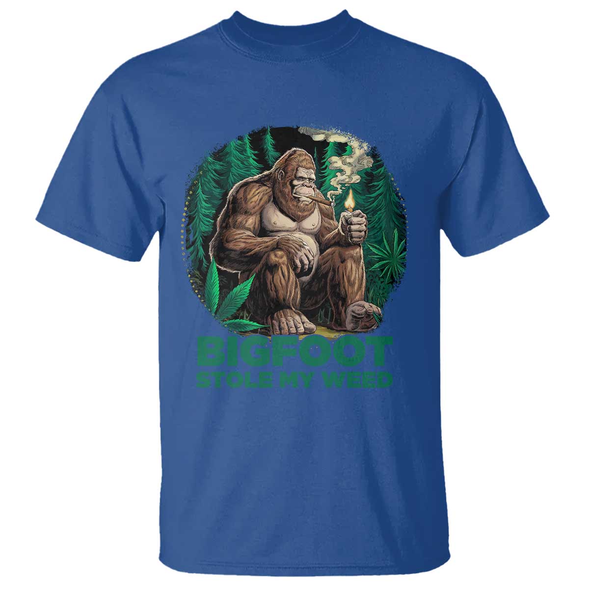 Funny Sasquatch Marijuana T Shirt Bigfoot Stole My Weed Vintage 420
