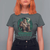 Funny Sasquatch Marijuana T Shirt For Women Bigfoot Stole My Weed Vintage 420