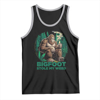 Funny Sasquatch Marijuana Tank Top Bigfoot Stole My Weed Vintage 420