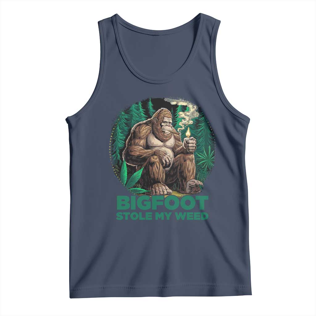 Funny Sasquatch Marijuana Tank Top Bigfoot Stole My Weed Vintage 420
