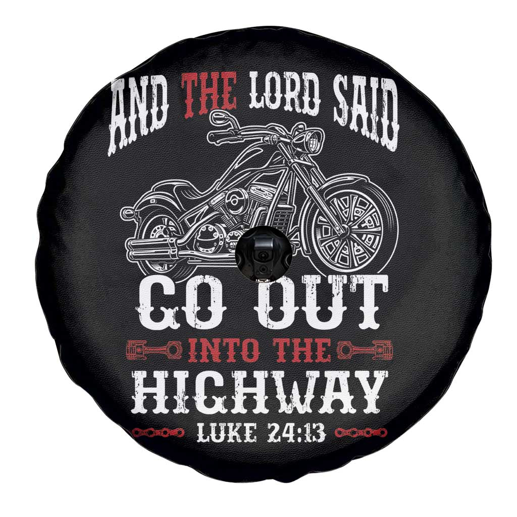 Christian Biker Spare Tire Cover Lord Said Go Out Into Highways Faith Motorcycle