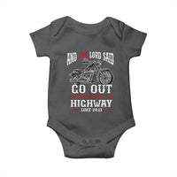 Christian Biker Baby Onesie Lord Said Go Out Into Highways Faith Motorcycle