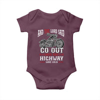 Christian Biker Baby Onesie Lord Said Go Out Into Highways Faith Motorcycle