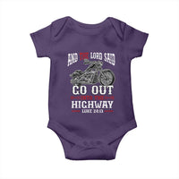 Christian Biker Baby Onesie Lord Said Go Out Into Highways Faith Motorcycle