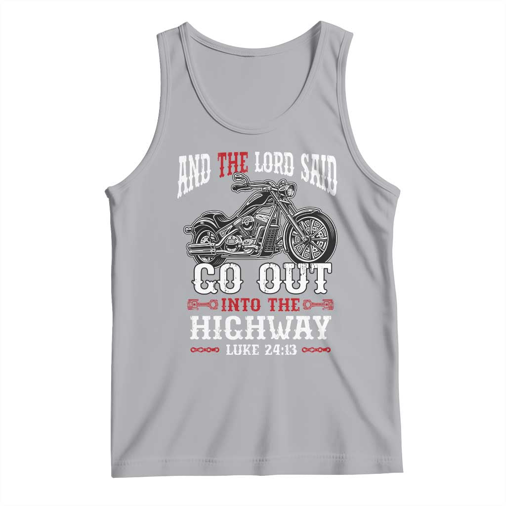 Christian Biker Tank Top Lord Said Go Out Into Highways Faith Motorcycle