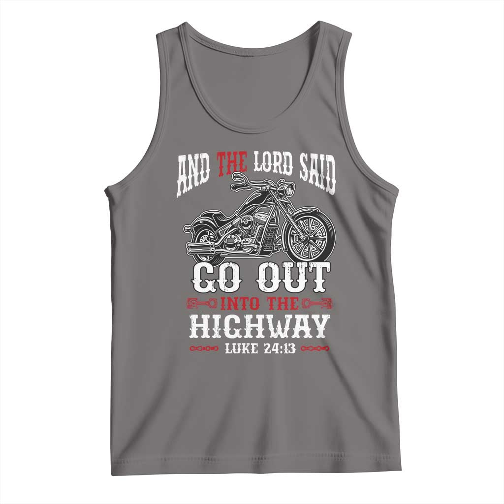 Christian Biker Tank Top Lord Said Go Out Into Highways Faith Motorcycle