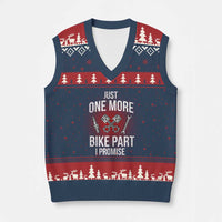 Funny Biker V-Neck Knit Sweater Vest One More Bike Part Motorcycle Mechanic - Wonder Print Shop