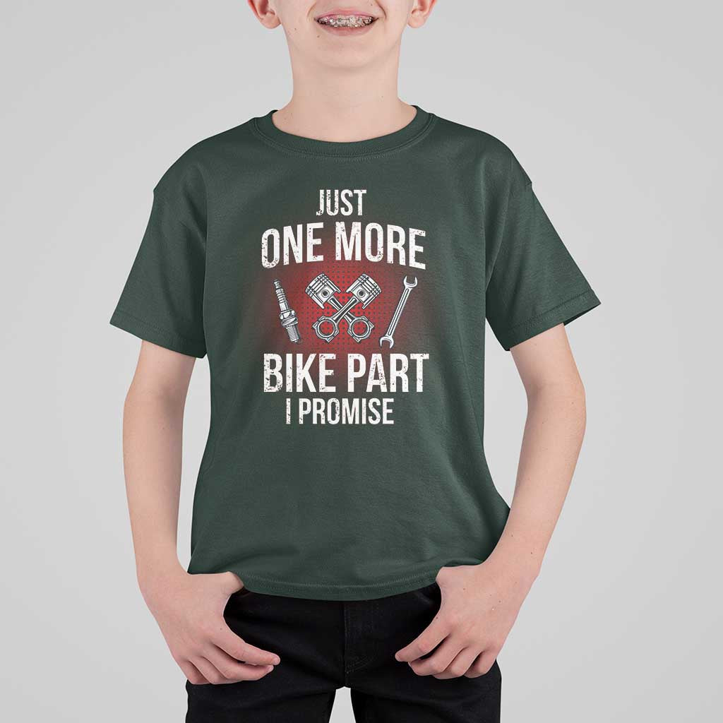 Funny Biker T Shirt For Kid One More Bike Part Motorcycle Mechanic