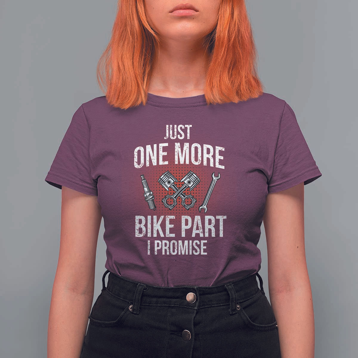 Funny Biker T Shirt For Women One More Bike Part Motorcycle Mechanic