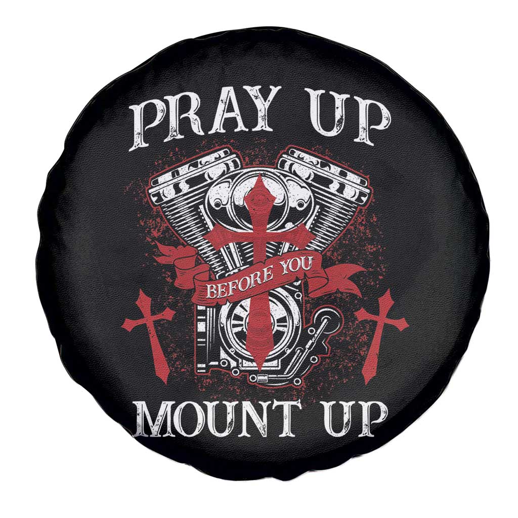Christian Biker Spare Tire Cover Pray Up Before You Mount Up Faith