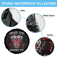 Christian Biker Spare Tire Cover Pray Up Before You Mount Up Faith