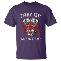 Christian Biker T Shirt Pray Up Before You Mount Up Faith