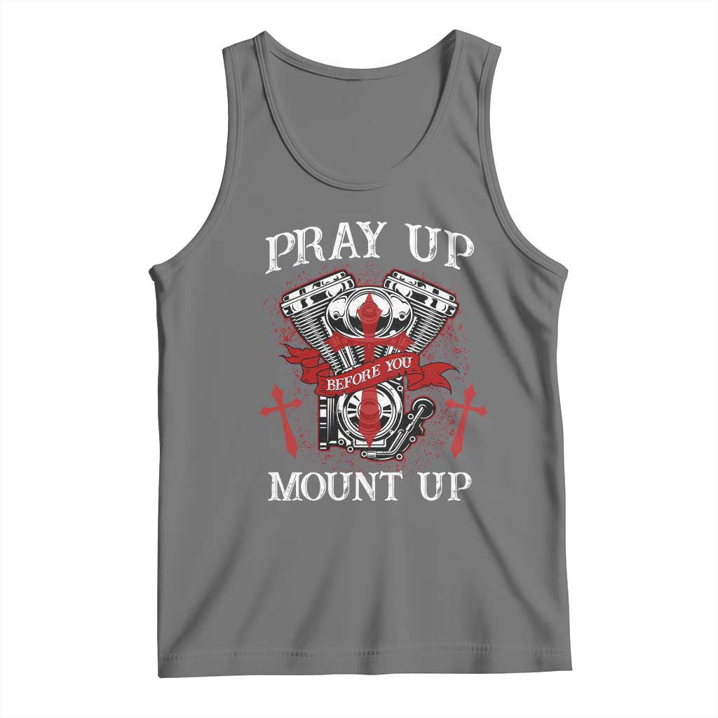 Christian Biker Tank Top Pray Up Before You Mount Up Faith