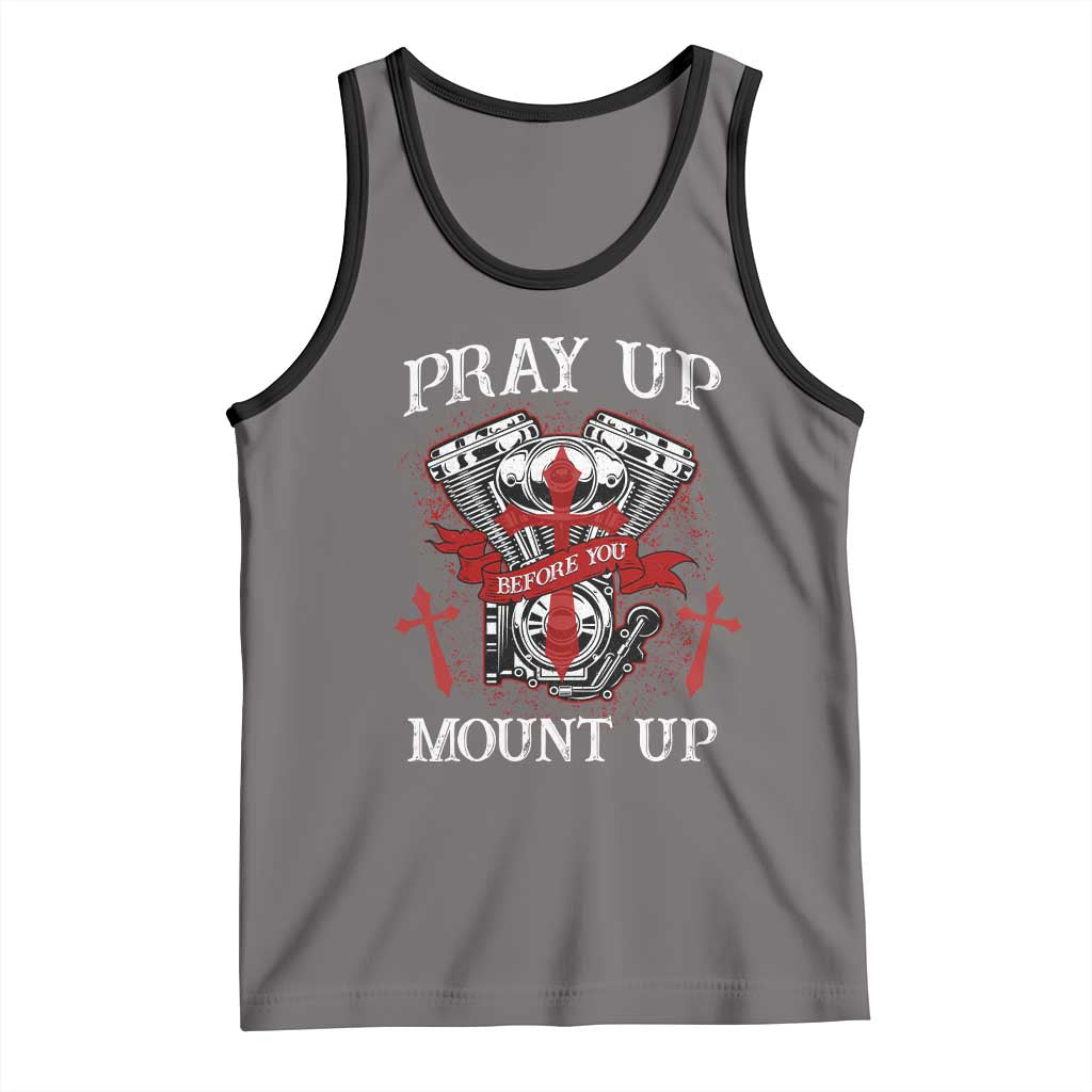 Christian Biker Tank Top Pray Up Before You Mount Up Faith