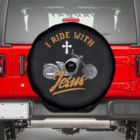 Christian Biker Spare Tire Cover I Ride With Jesus Faith Motorcycle
