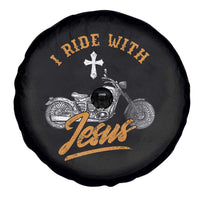Christian Biker Spare Tire Cover I Ride With Jesus Faith Motorcycle