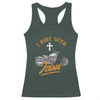 Christian Biker Racerback Tank Top I Ride With Jesus Faith Motorcycle