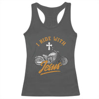 Christian Biker Racerback Tank Top I Ride With Jesus Faith Motorcycle