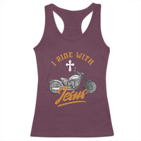Christian Biker Racerback Tank Top I Ride With Jesus Faith Motorcycle