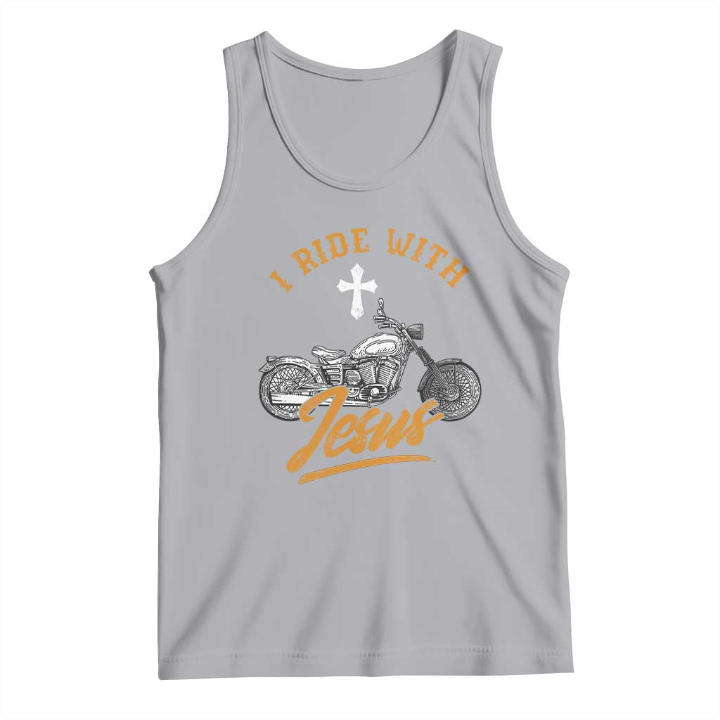 Christian Biker Tank Top I Ride With Jesus Faith Motorcycle