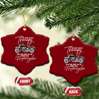 Funny Biker Therapy Ceramic Ornament For The Rest Of Us There Are Motorcycles - Wonder Print Shop