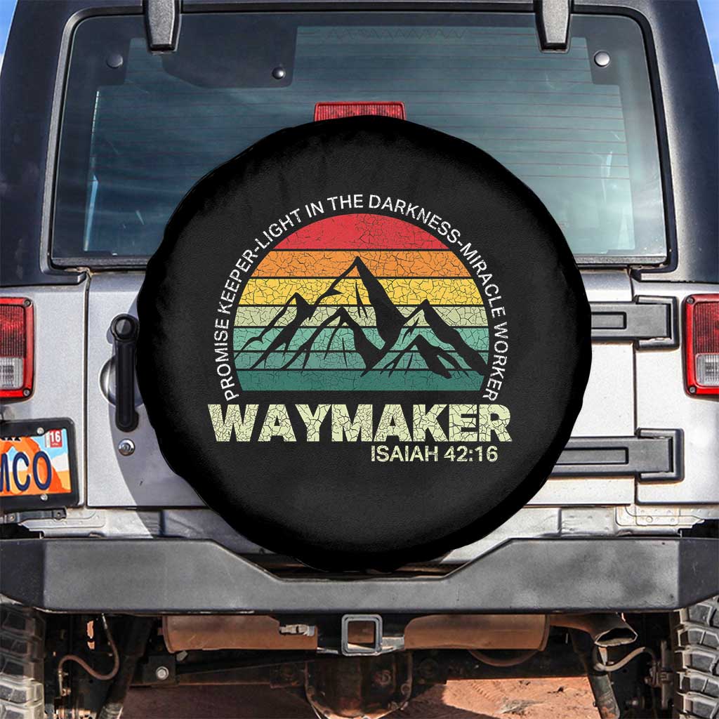 Christian Faith Spare Tire Cover Waymaker Promise Keeper Miracle Worker Retro Vintage TS02