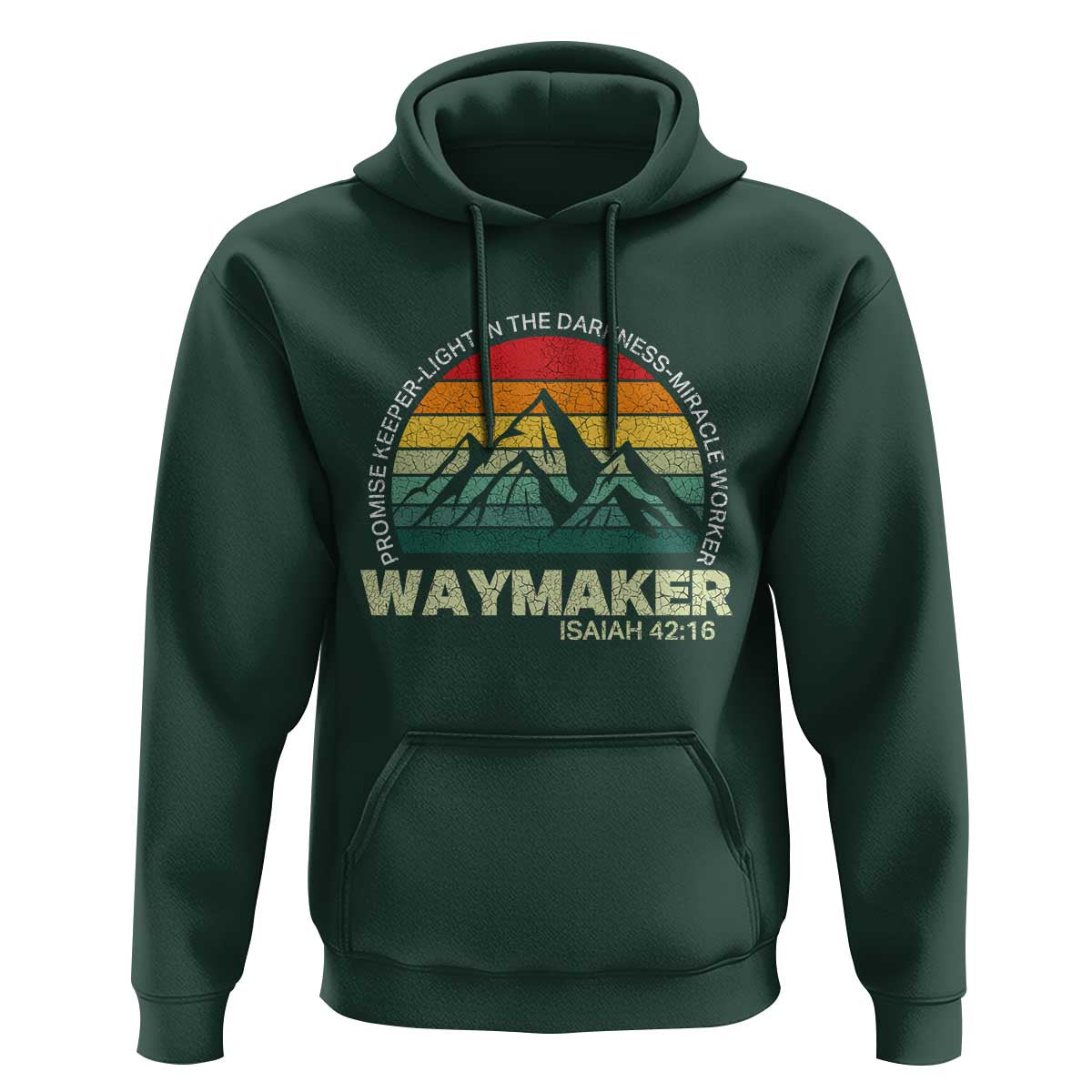 Christian Faith Hoodie Waymaker Promise Keeper Miracle Worker Retro Vintage TS02