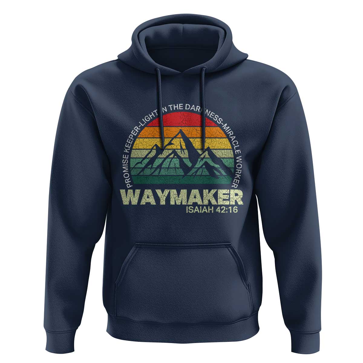 Christian Faith Hoodie Waymaker Promise Keeper Miracle Worker Retro Vintage TS02
