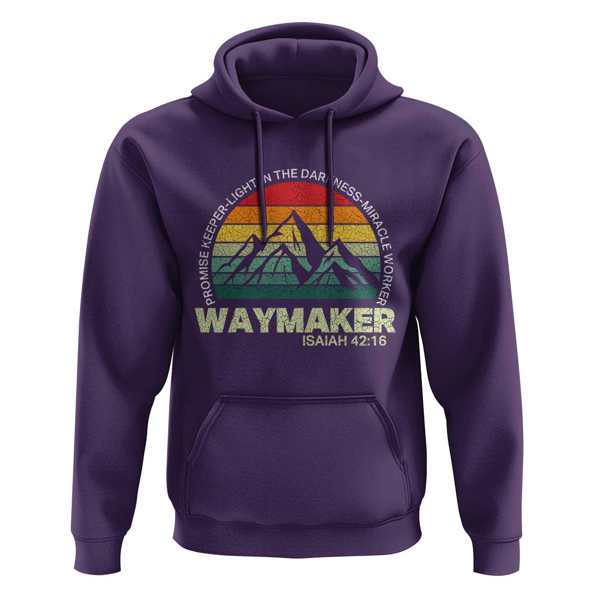 Christian Faith Hoodie Waymaker Promise Keeper Miracle Worker Retro Vintage TS02