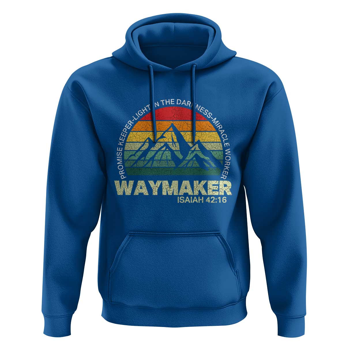 Christian Faith Hoodie Waymaker Promise Keeper Miracle Worker Retro Vintage TS02