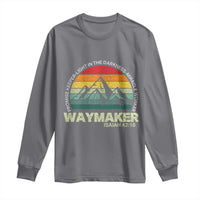 Christian Faith Long Sleeve Shirt Waymaker Promise Keeper Miracle Worker Retro Vintage TS02