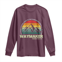 Christian Faith Long Sleeve Shirt Waymaker Promise Keeper Miracle Worker Retro Vintage TS02
