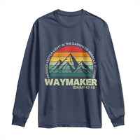 Christian Faith Long Sleeve Shirt Waymaker Promise Keeper Miracle Worker Retro Vintage TS02