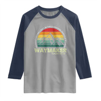 Christian Faith Raglan Shirt Waymaker Promise Keeper Miracle Worker Retro Vintage TS02