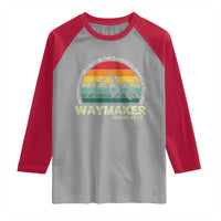 Christian Faith Raglan Shirt Waymaker Promise Keeper Miracle Worker Retro Vintage TS02