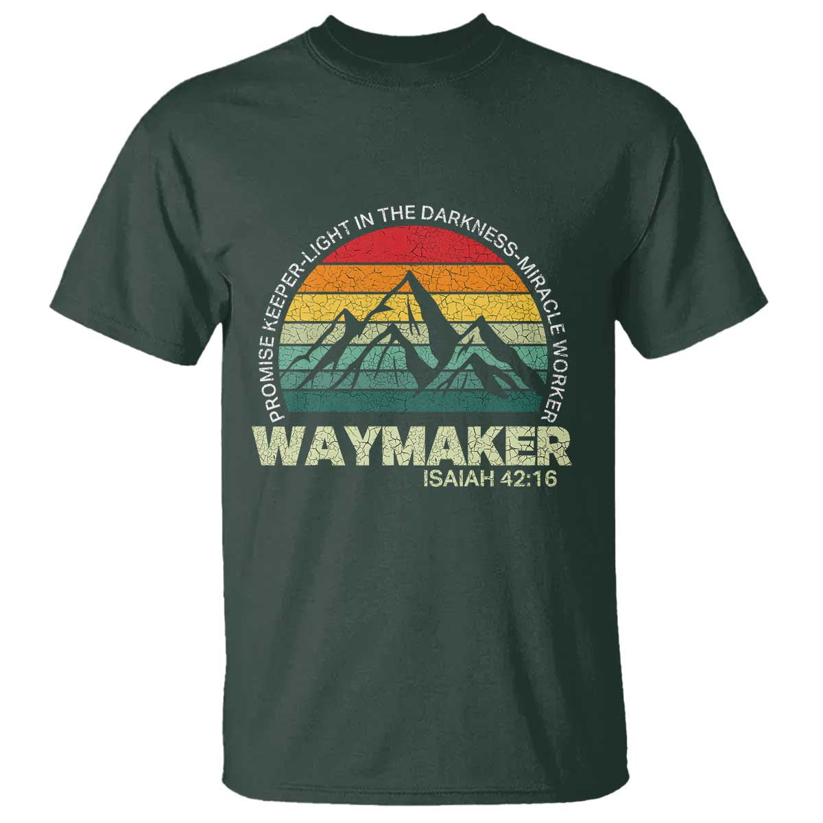 Christian Faith T Shirt Waymaker Promise Keeper Miracle Worker Retro Vintage TS02
