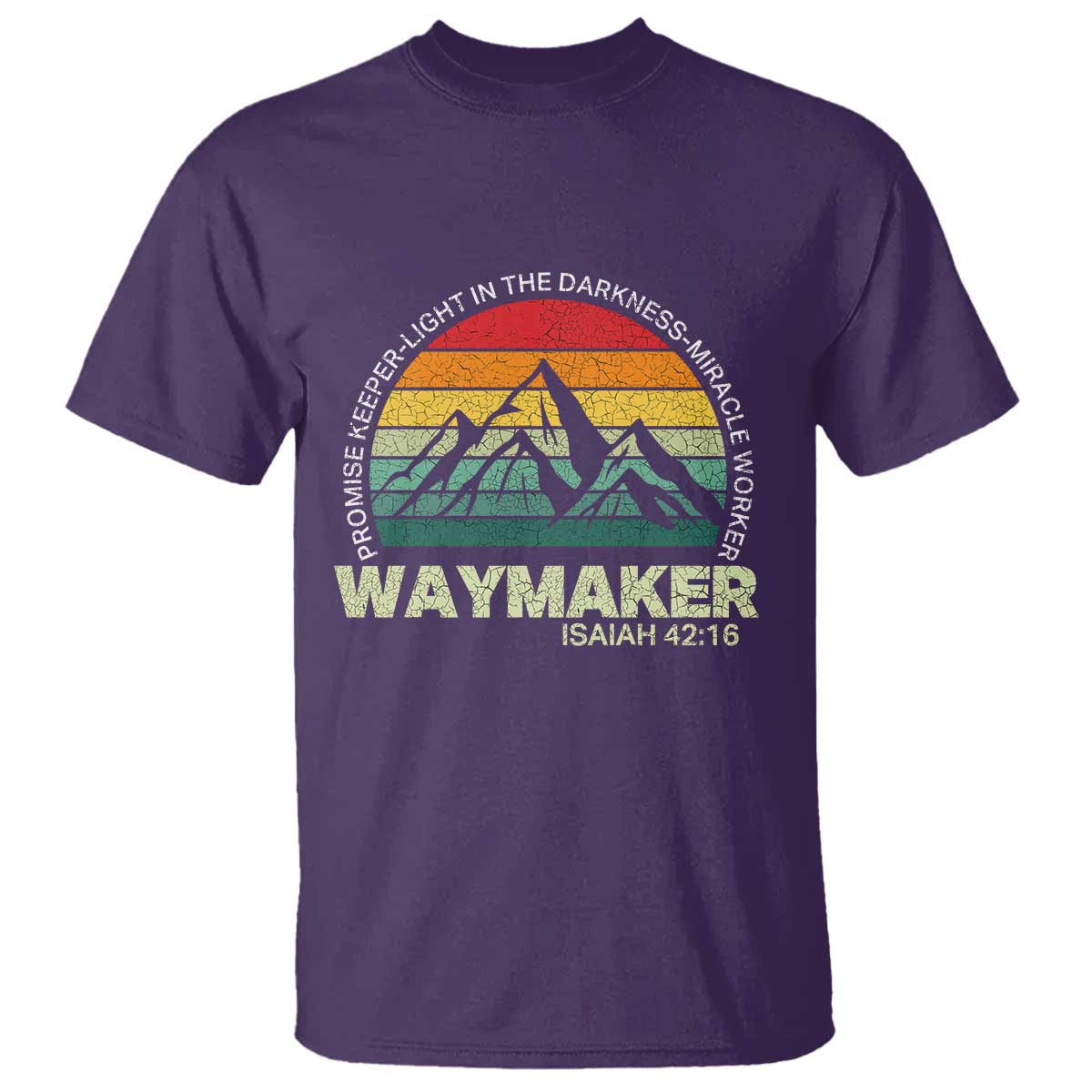Christian Faith T Shirt Waymaker Promise Keeper Miracle Worker Retro Vintage TS02