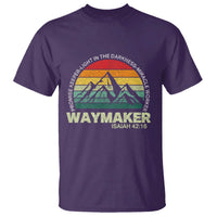 Christian Faith T Shirt Waymaker Promise Keeper Miracle Worker Retro Vintage TS02