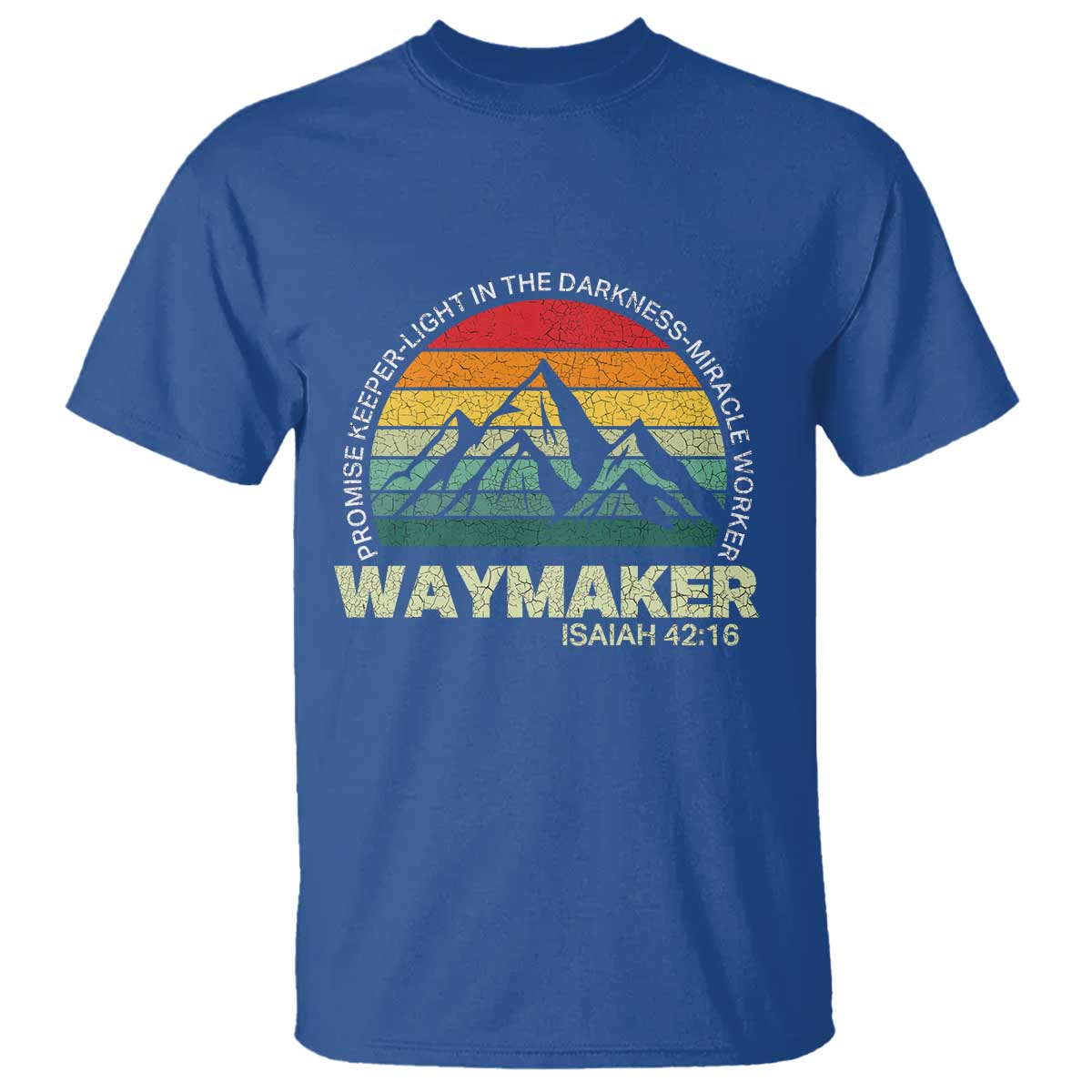 Christian Faith T Shirt Waymaker Promise Keeper Miracle Worker Retro Vintage TS02