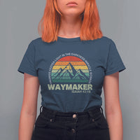 Christian Faith T Shirt For Women Waymaker Promise Keeper Miracle Worker Retro Vintage TS02