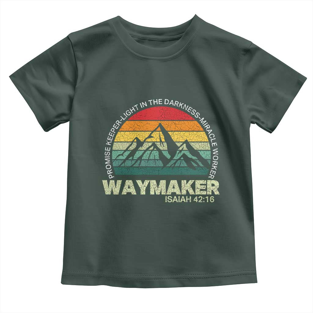 Christian Faith Toddler T Shirt Waymaker Promise Keeper Miracle Worker Retro Vintage TS02