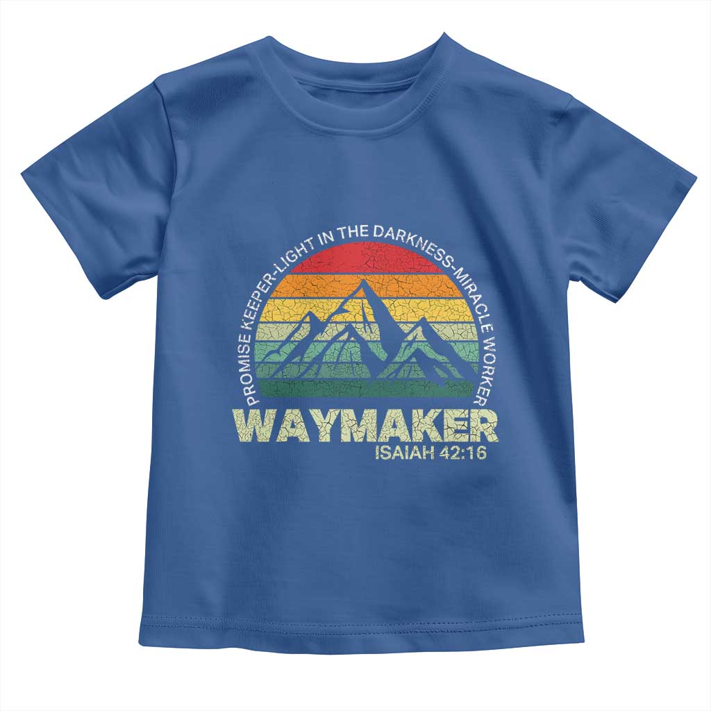 Christian Faith Toddler T Shirt Waymaker Promise Keeper Miracle Worker Retro Vintage TS02