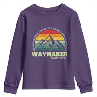 Christian Faith Youth Sweatshirt Waymaker Promise Keeper Miracle Worker Retro Vintage TS02