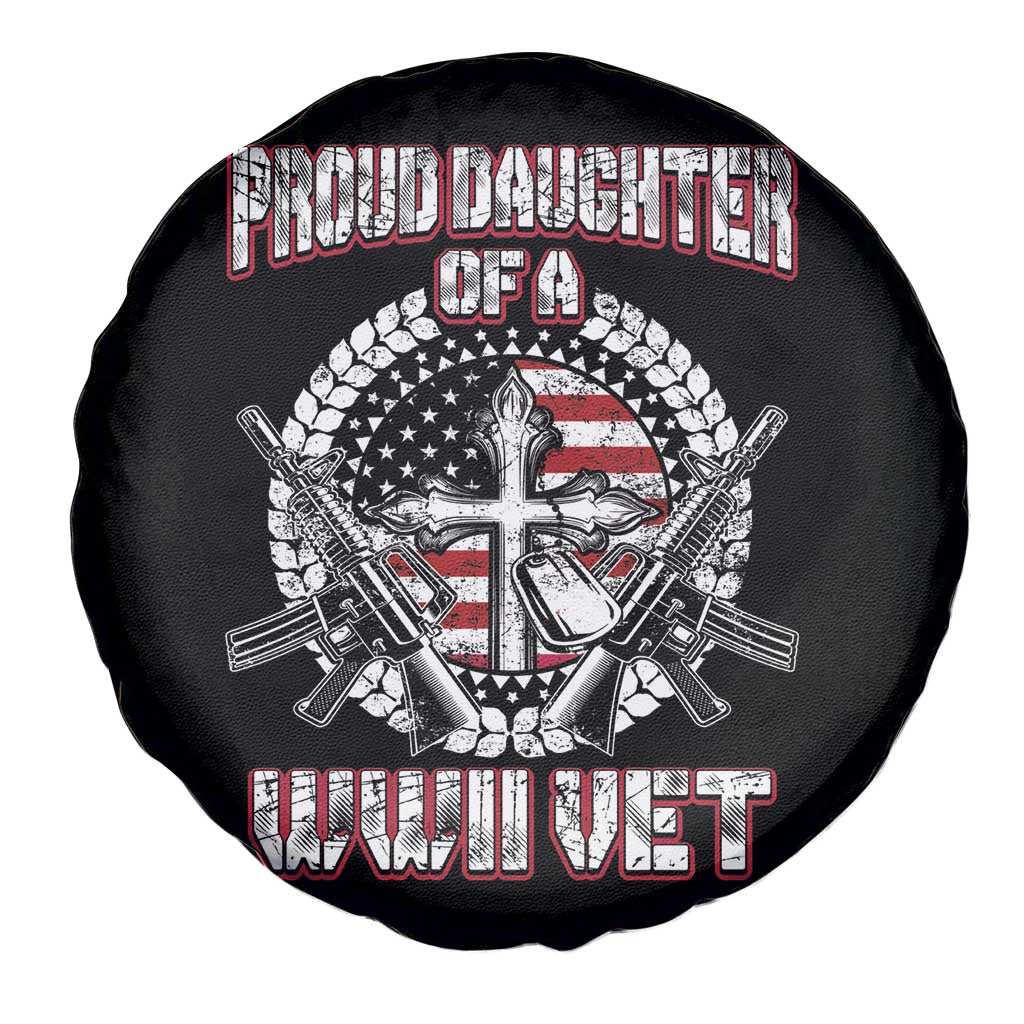 Proud Daughter Of A WWII Vet Spare Tire Cover World War 2 Veteran WW2